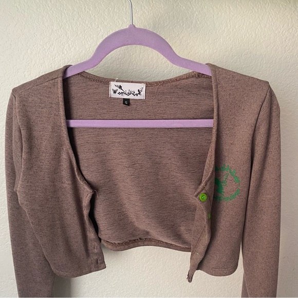 Omighty. Crop Long Sleeve Cardigan. Size Small - Picture 1 of 4